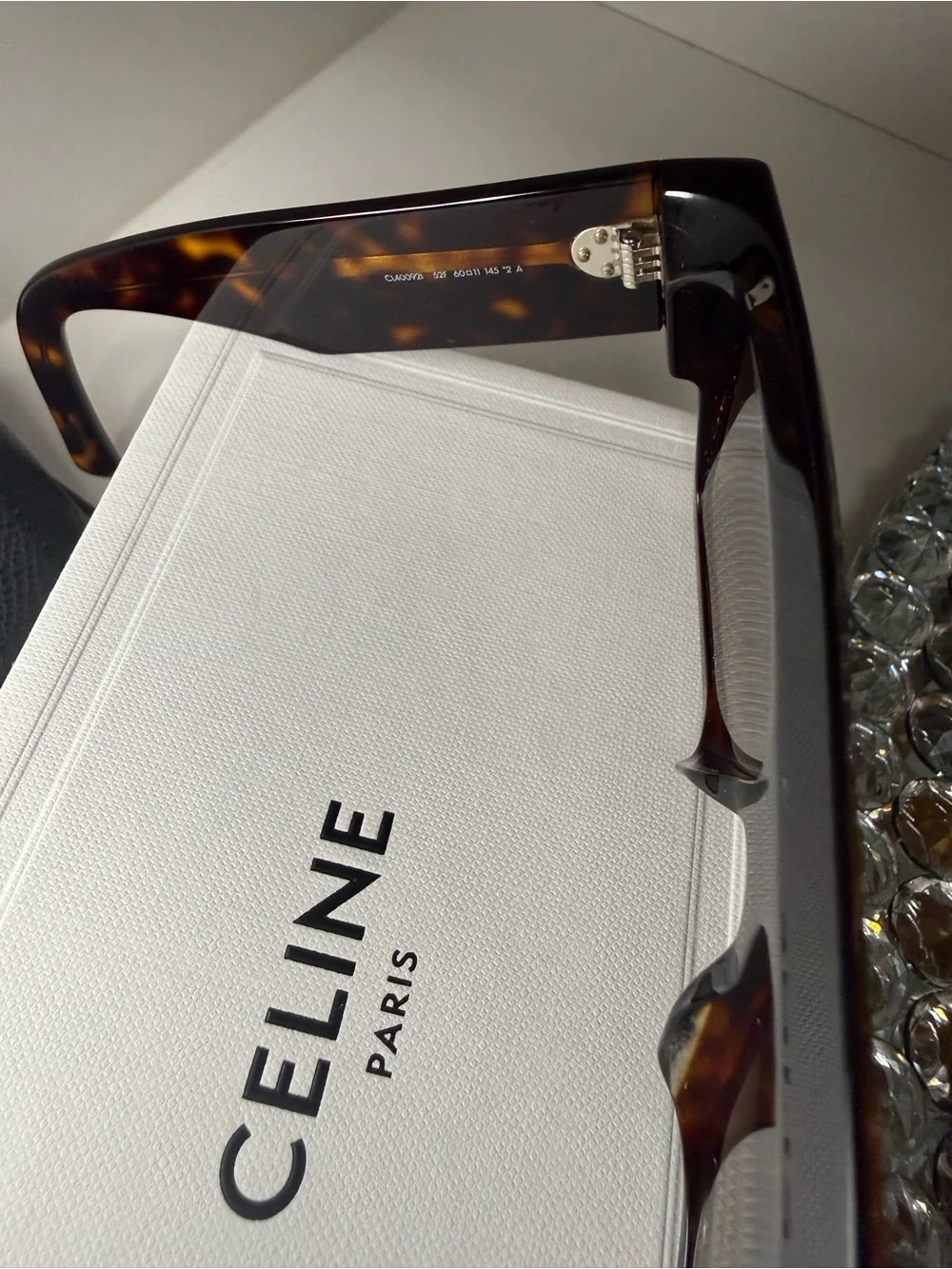 Celine Tortoise Brown Gradient Shield (3 dot) Sunglasses